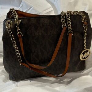 Michael Kors Brown Leather Shoulder Bag
